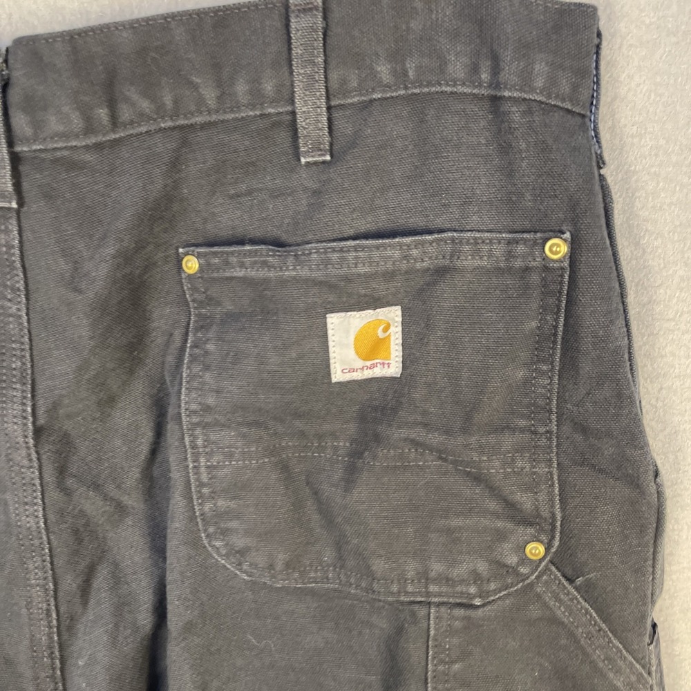 Carhartt Double Knee Jeans Mens 40x30 (36x29) Black B01 Heavy Duck Made in USA - Picture 8 of 12